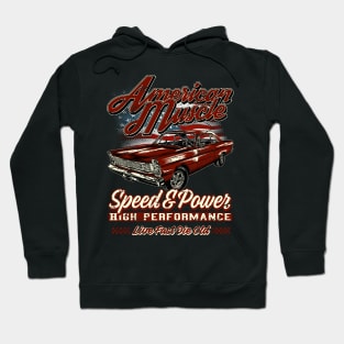 American Muscle Car Speed and Power IV Hoodie